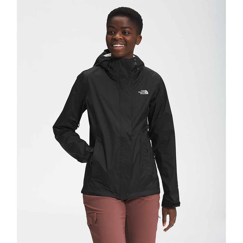 The North Face Rain Jacket Womens Australia - The North Face Venture 2 Black Dryvent (CPK-412570)